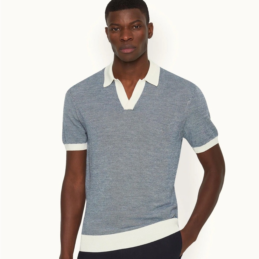 Orlebar Brown Blue and White Polo Shirt Classic Style
HORTON MERINO